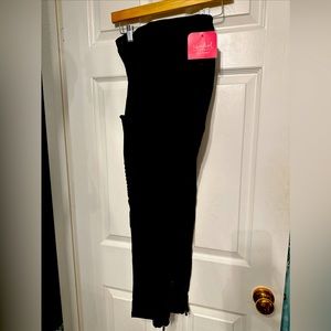 NWT Isabel Maternity by Ingrid & Isabel Sz 18 Black Stretch Pleats Ankle Zipper